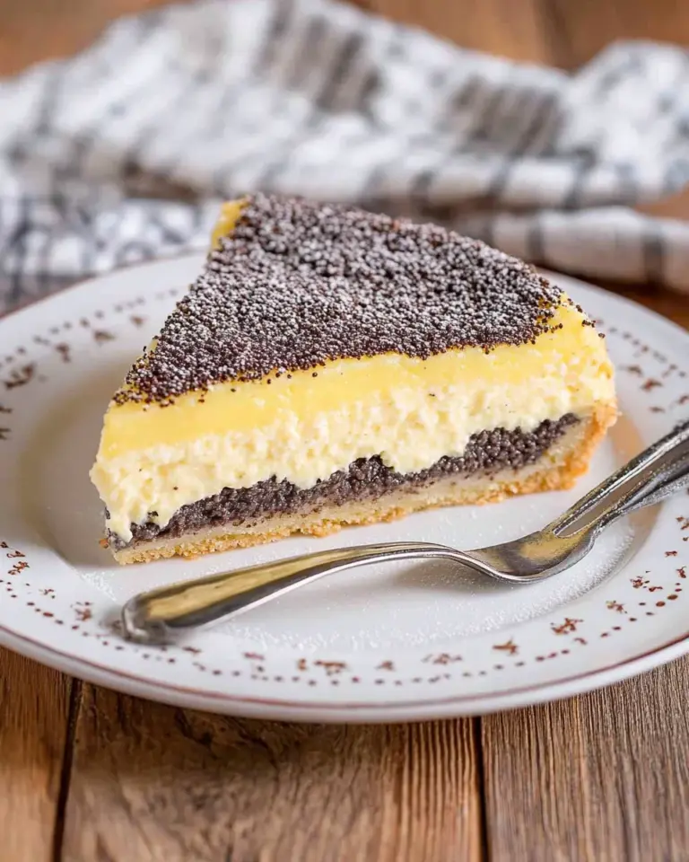 Saftiger Mohnkuchen mit Pudding & Schmand (schnelles Rezept)