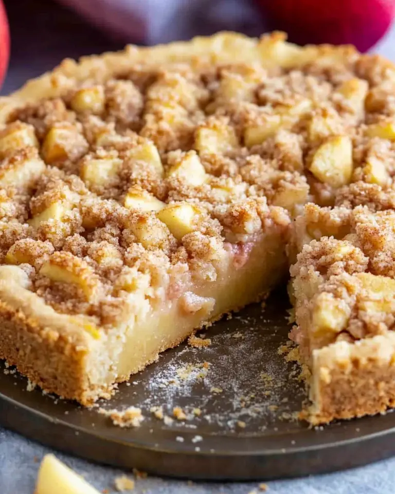 Schneller Apfelkuchen mit Streusel & Apfelmus – so saftig!