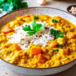 Süßkartoffel-Linsen-Curry mit Kokosmilch