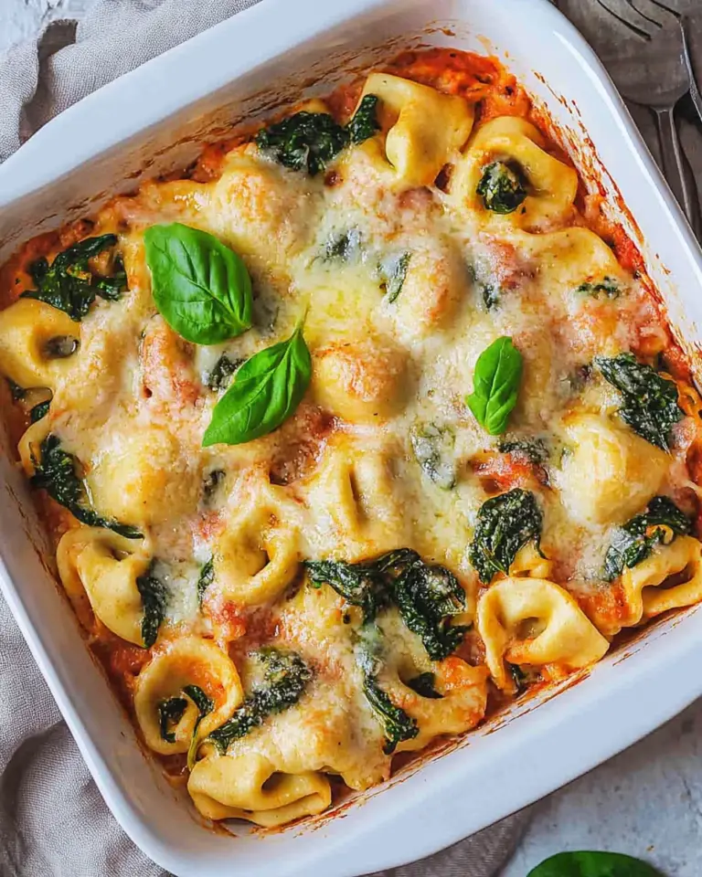 Tortellini-Auflauf mit Spinat