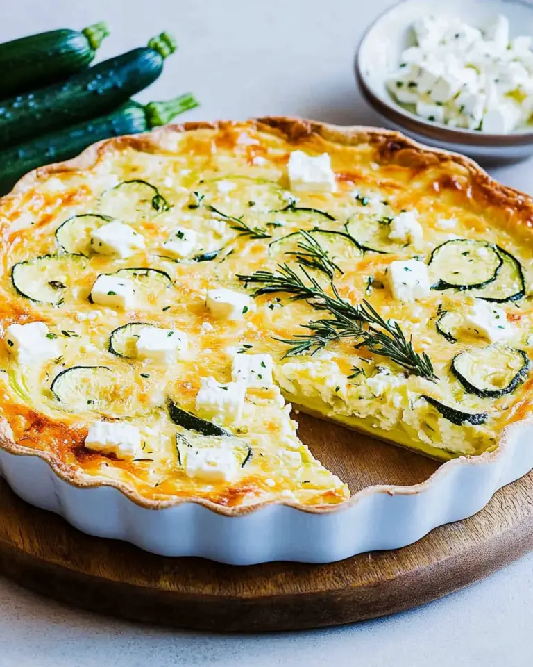 Zucchini-Quiche mit Feta