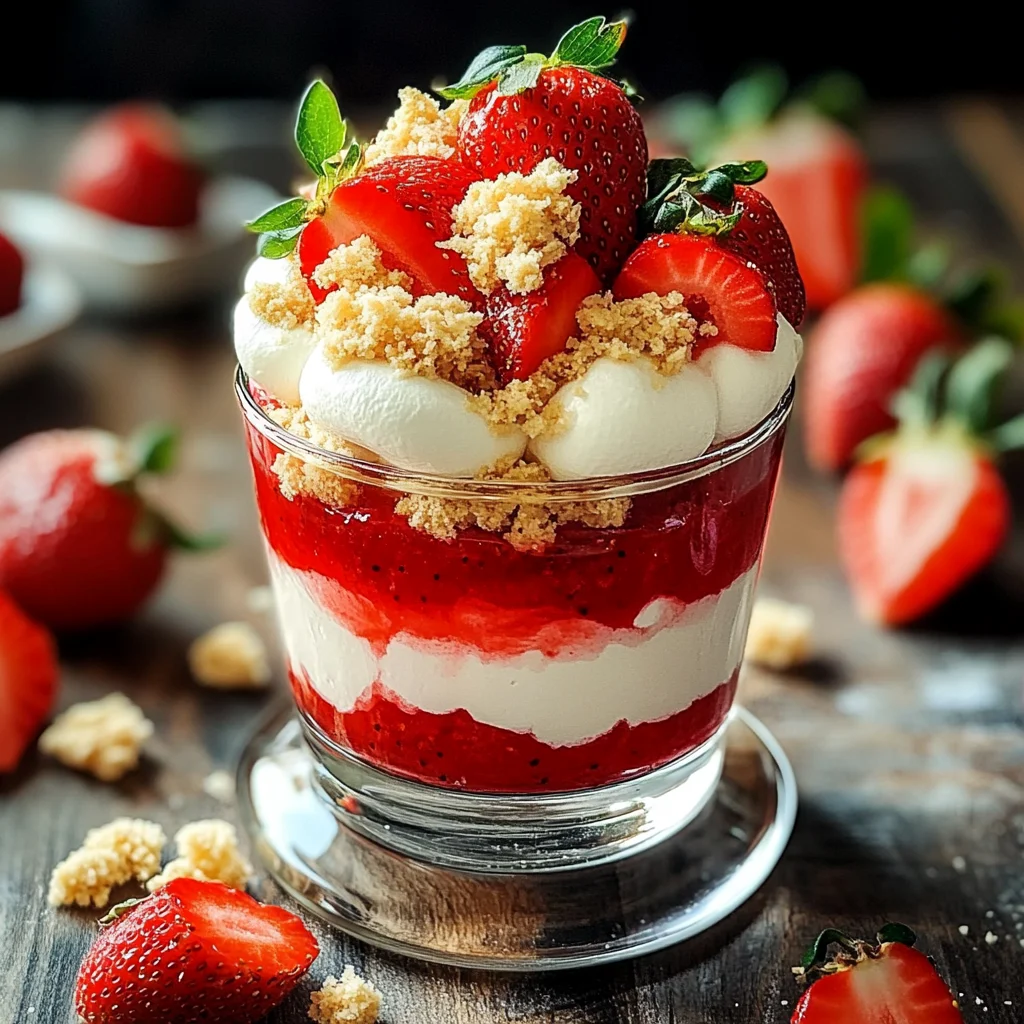 Erdbeer-Butterkeks-Dessert