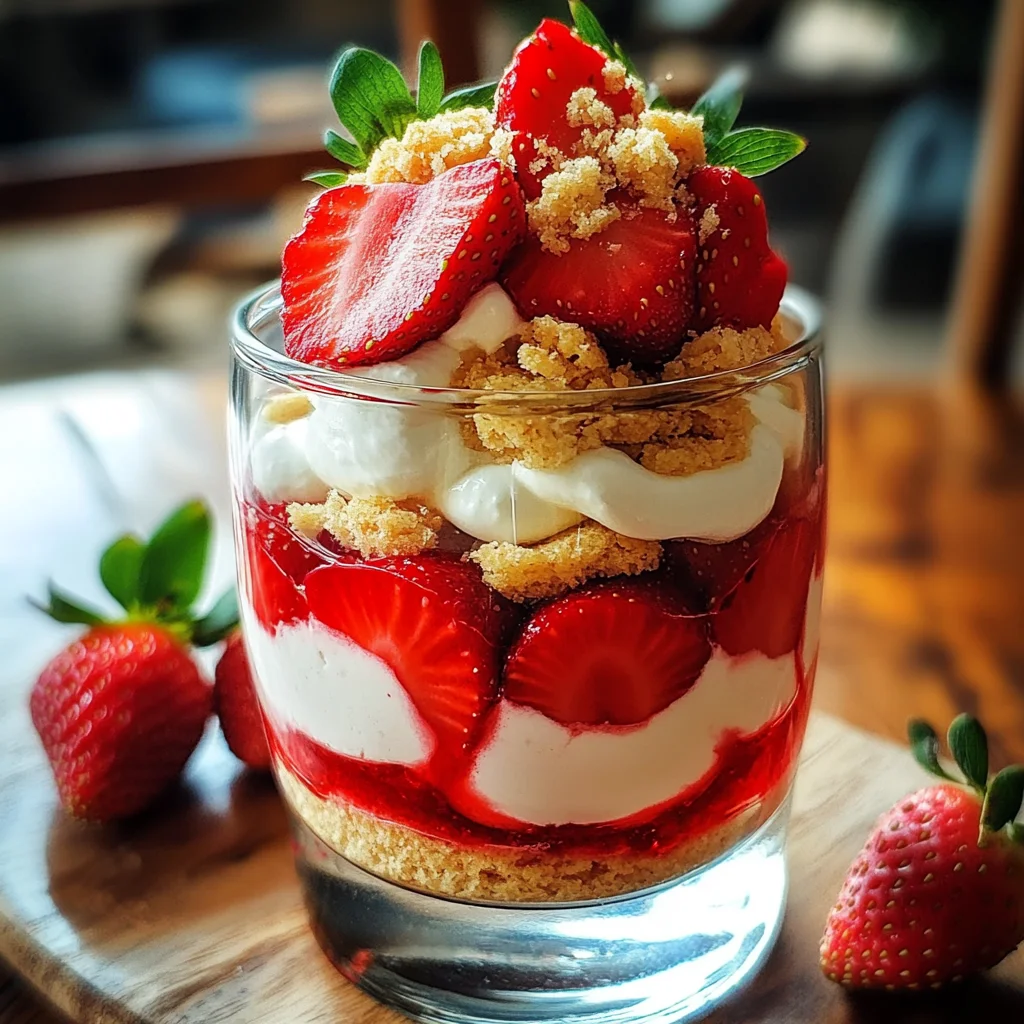 Erdbeer-Butterkeks-Dessert