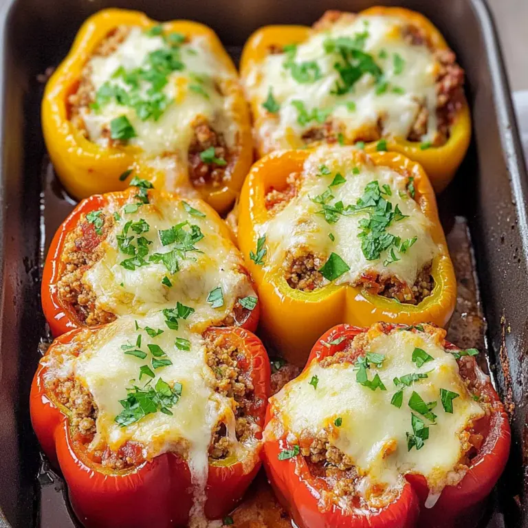 Gefüllte Paprika mit Hackfleisch im Ofen
