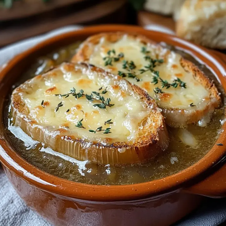 Zwiebelsuppe nach französischer Art