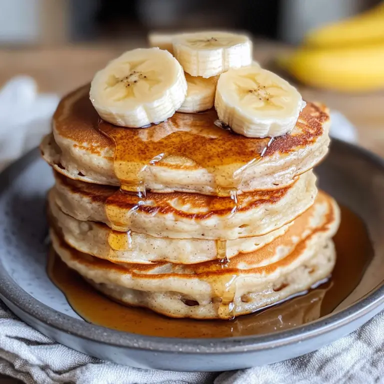 Fluffige Bananen Pancakes ohne Ei