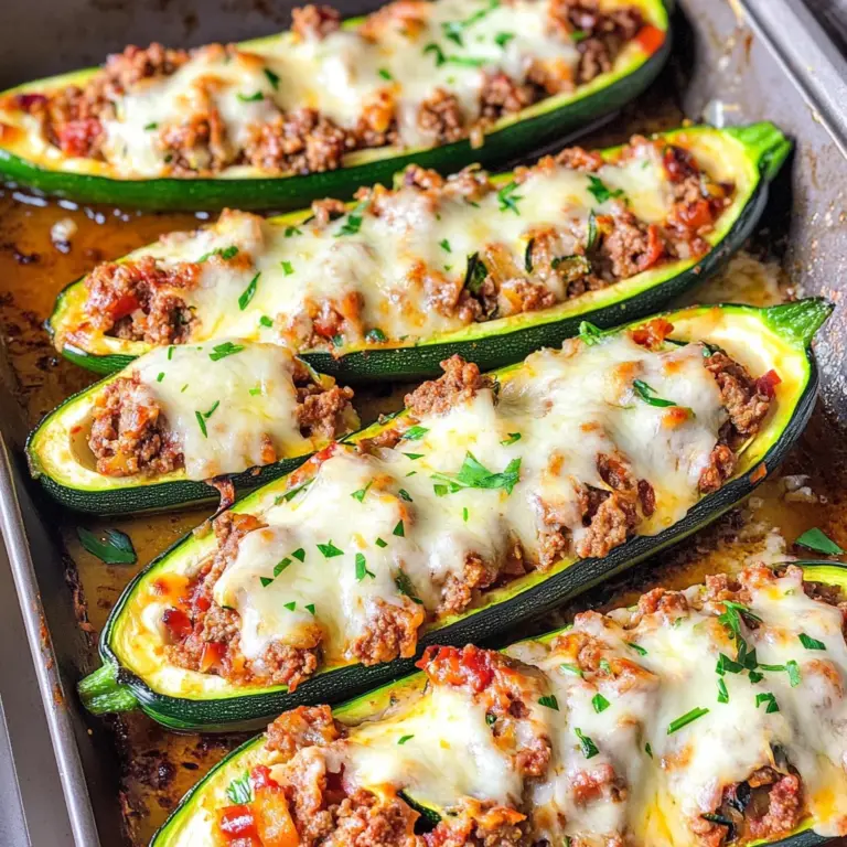 Gefüllte Zucchini mit Hack - so lecker!