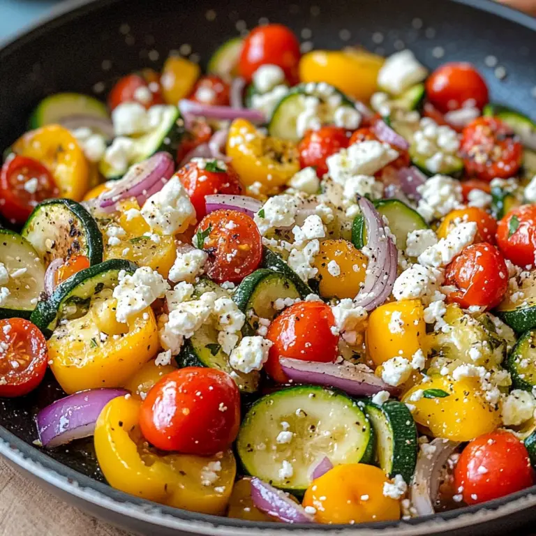 Gemüsepfanne mit Feta - einfach, schnell & lecker
