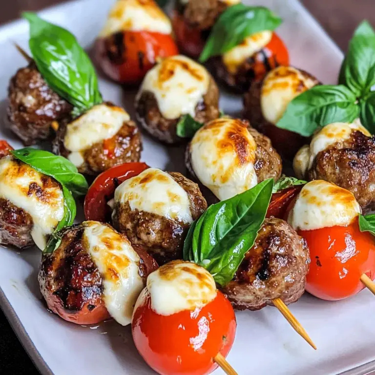 Hackbällchen Caprese - Spieße mit Mozzarella & Tomate
