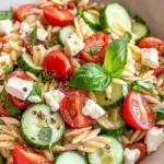 Kritharaki-Salat mit Feta - schnell & einfach