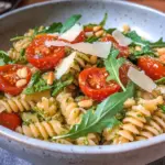 Nudelsalat mit Pesto & Rucola (ohne Mayo)