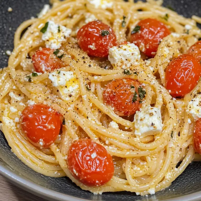 Ofen Feta Pasta - One Pot Spaghetti mit Tomaten Feta Soße