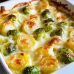 Rosenkohlauflauf - mit Kartoffeln & Käse