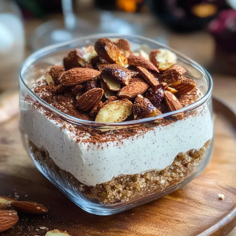 Spekulatius Dessert mit Zimt & Gebrannten Mandeln