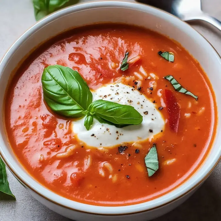 Tomatensuppe mit Reis & passierten Tomaten