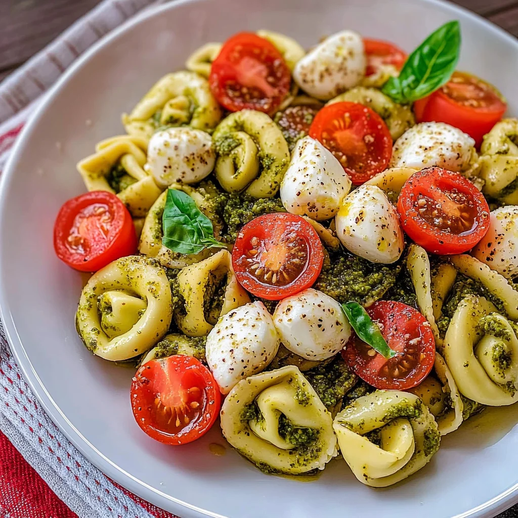 Tortellini Salat mit Pesto (schnelles Rezept)