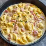Tortellini in HähnchenHähnchenschinken Sahne Soße Rezept