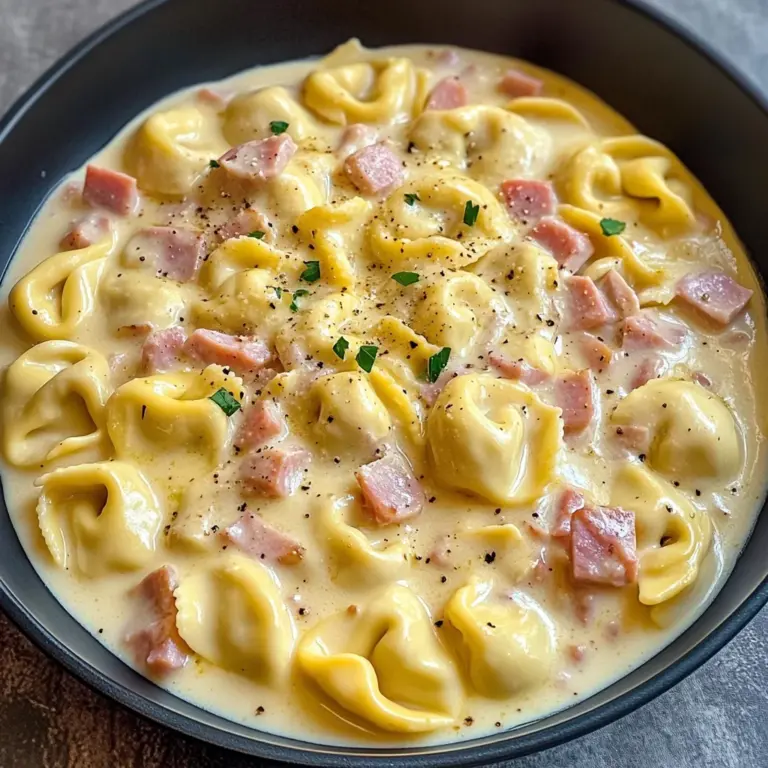 Tortellini in HähnchenHähnchenschinken Sahne Soße Rezept