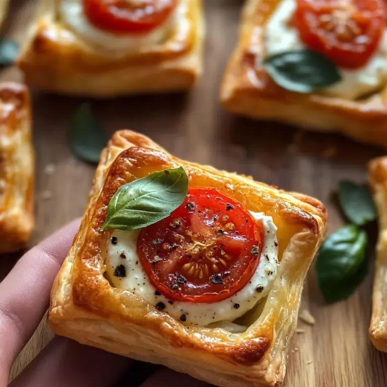Vegane Blätterteig Teilchen Frischkäse Tomate