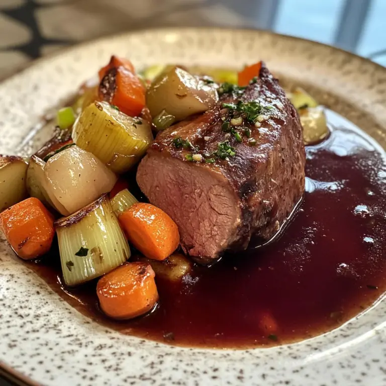 Wildbraten in RotTraubensaft Sauce