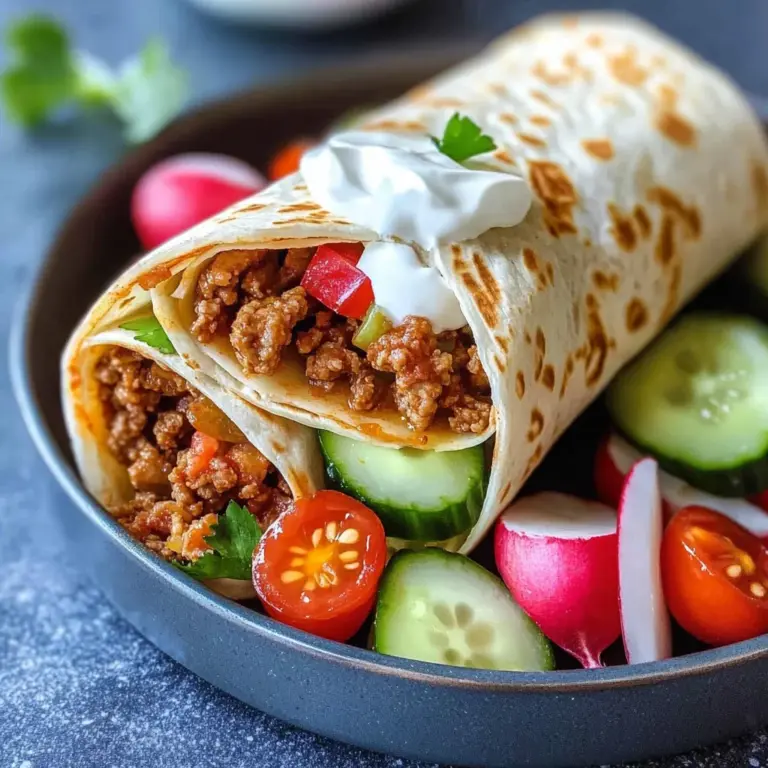 Wraps mit Hackfleisch und Käse