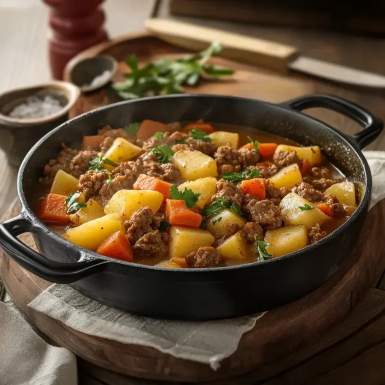 Bauerntopf mit Hackfleisch und Kartoffeln