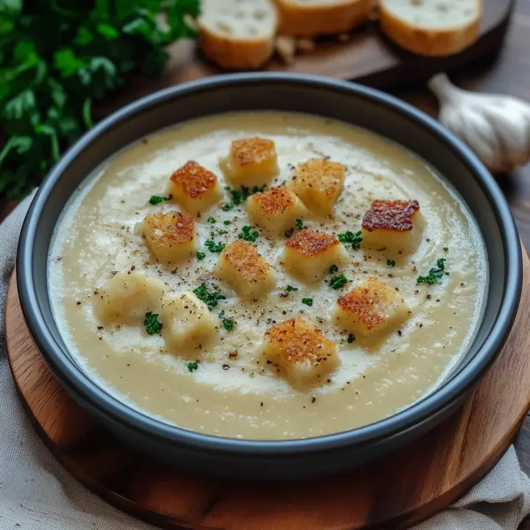 Cremige Knoblauchsuppe