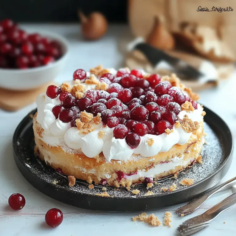 Johannisbeerkuchen mit Baiser