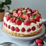 Erdbeer-Sahne-Torte ohne Vegan Gelatine