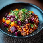 Rote Linsen-Salat mit Roter Bete