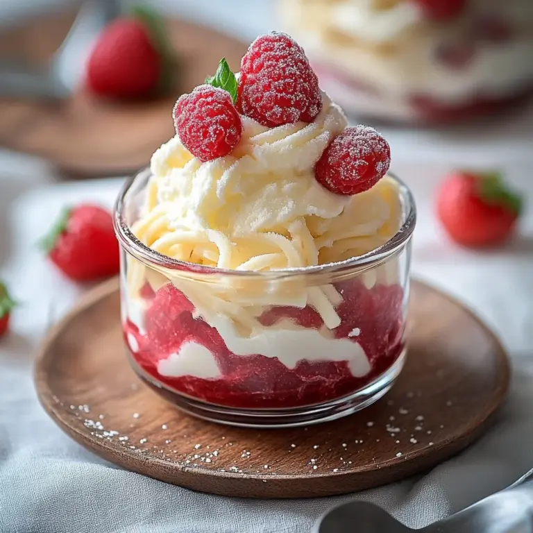 Spaghetti-Eis Dessert